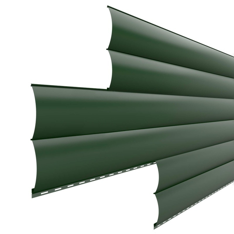 Металлосайдинг бревно «Зеленый мох» (RAL-6005)