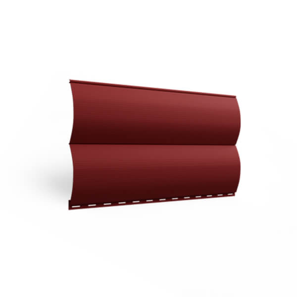 Металлосайдинг бревно «Красно-коричневый» (RAL-3011) (гофрированный)