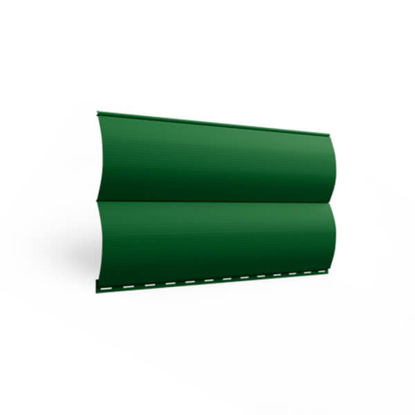 Металлосайдинг бревно «Зеленая листва» (RAL-6002) (гофрированный)